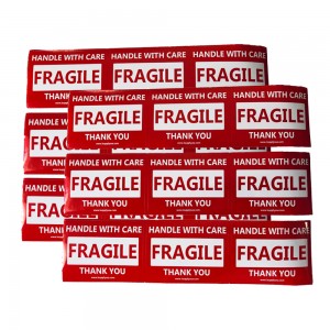 Vinyl Fragile Stickers 3-inch x 4-inch Handle with Care Thank You Warning Label Packing Shipping Mailing Supplies 18 Count KA-FS34-18 Vinyl Fragile Stickers 3-inch x 4-inch Handle with Care Thank You Warning Label Packing Shipping Mailing Supplies 18 Count KA-FS34-18
