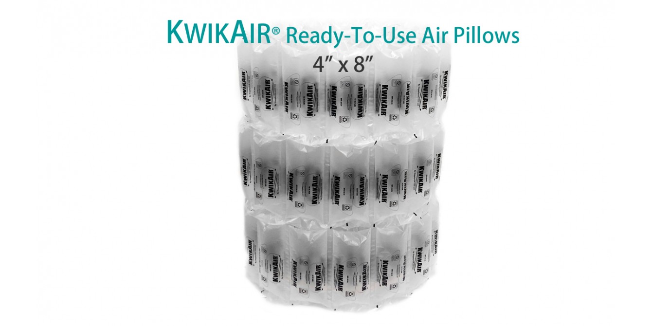 KwikAir Pre-Filled 4x8" Air Pillows Ready to Use