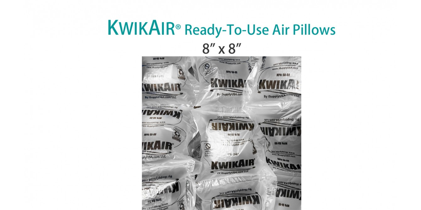 KwikAir Pre-Filled 8x8" Air Pillows Ready to Use