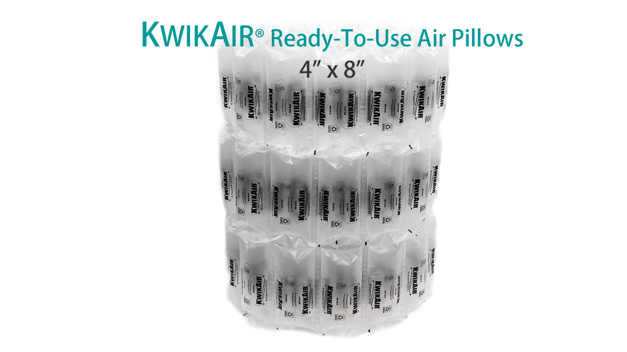 KwikAir Pre-Filled 4x8" Air Pillows Ready to Use